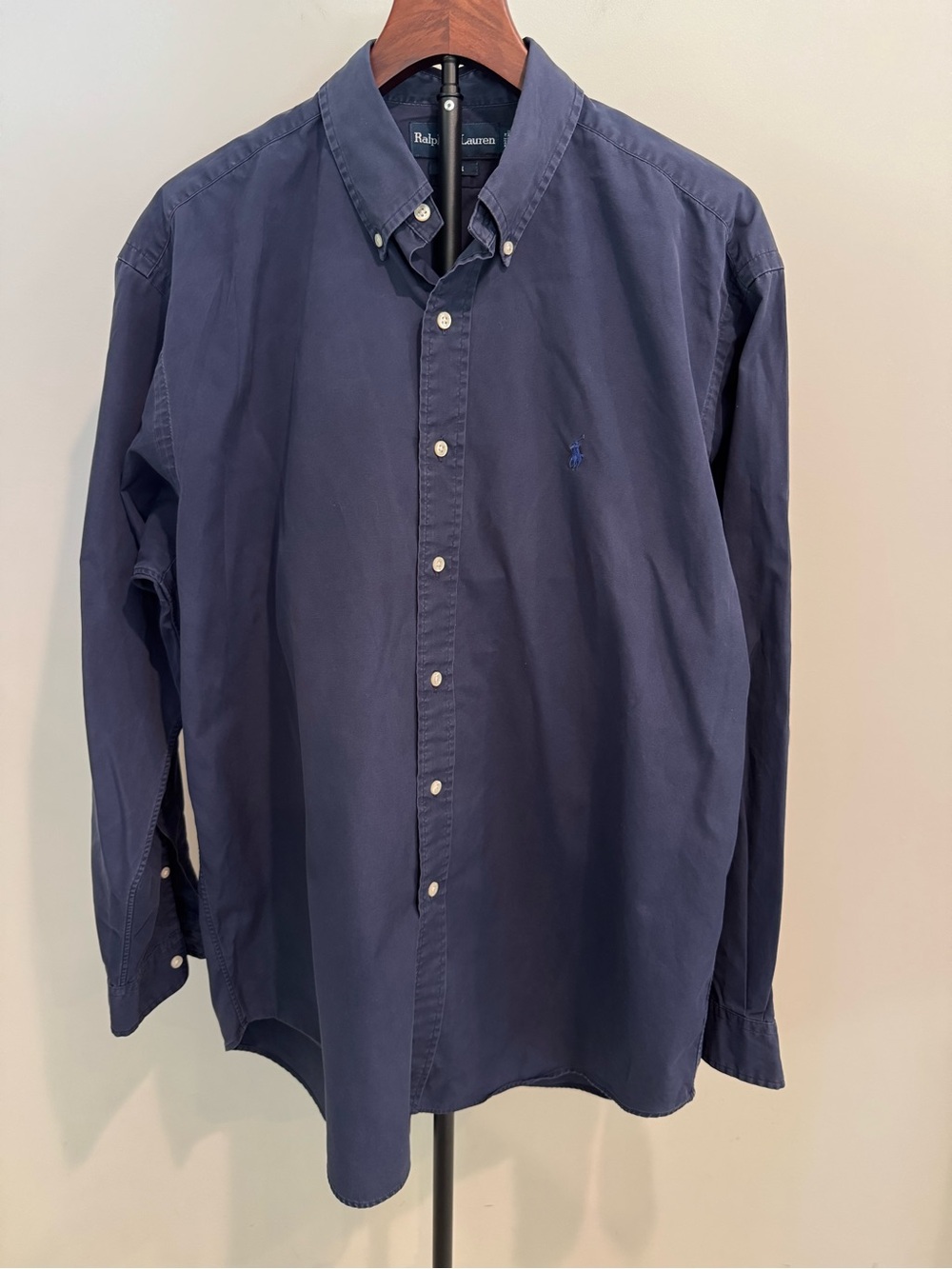 Ralph Lauren Men's Dark Blue Blake Button-Down Oxford Shirt Size Large
